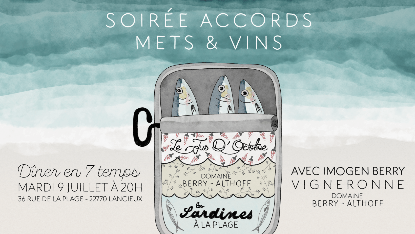 Les Sardines à la Plage x Domaine Berry-Althoff
