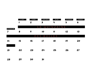 Planning de Décembre 2025 en caves