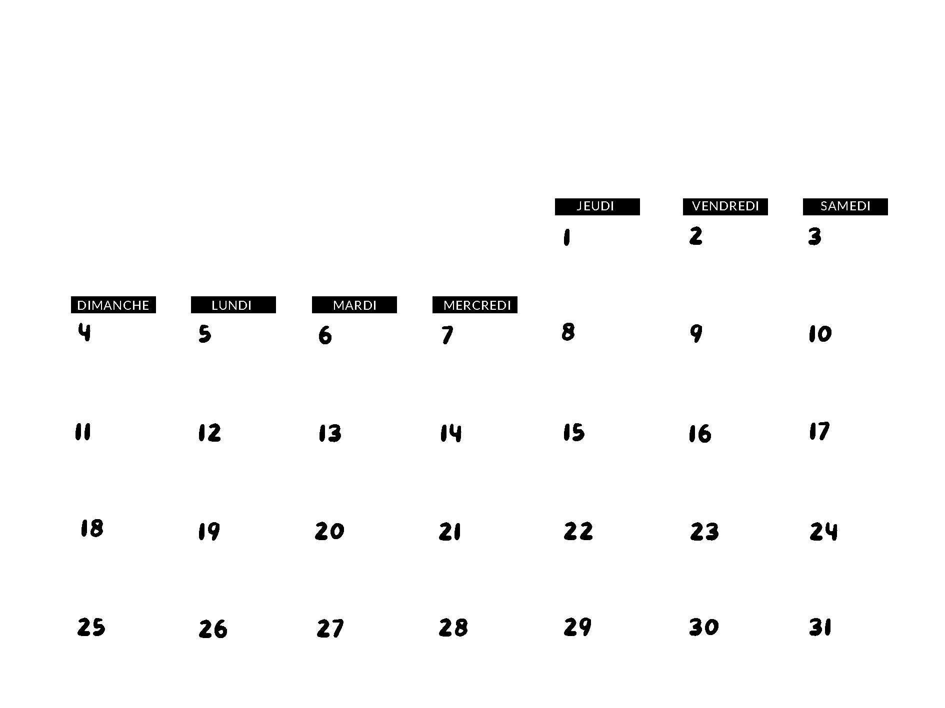 Planning dans nos caves pour janvier 2026