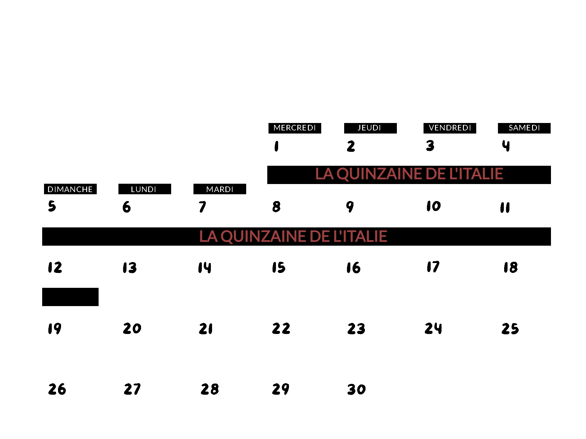 Planning dans nos caves pour avril 2026