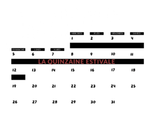Planning des animations en cave de Juillet 2026