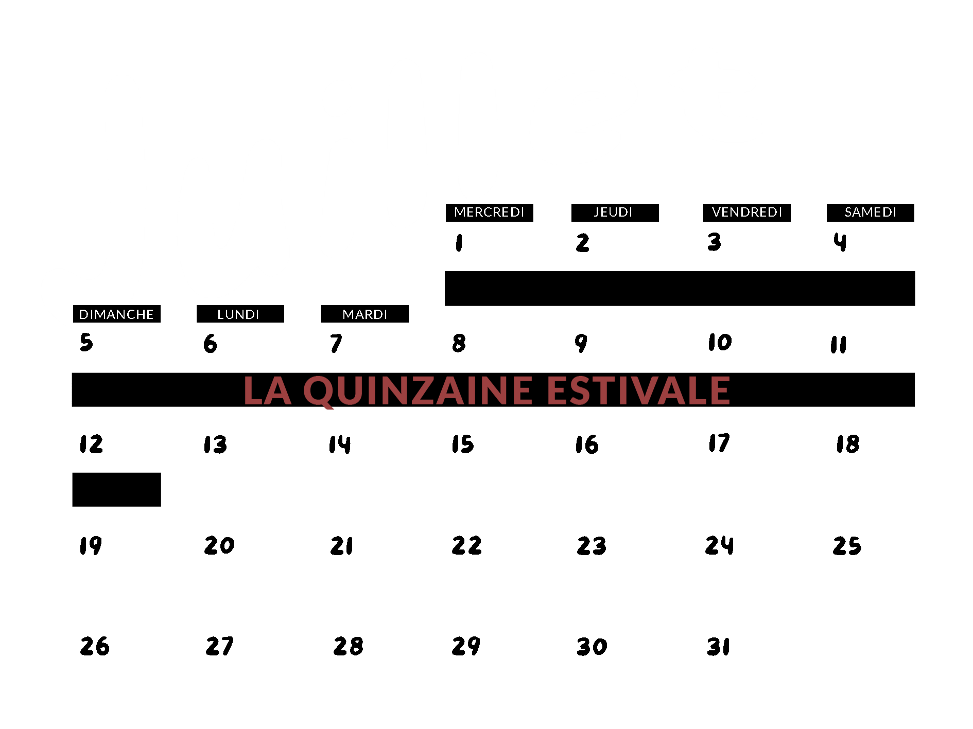 Planning des animations en cave de Juillet 2026
